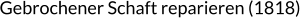 Gebrochener Schaft reparieren (1818)